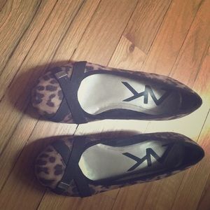 Animal print ballet wedges